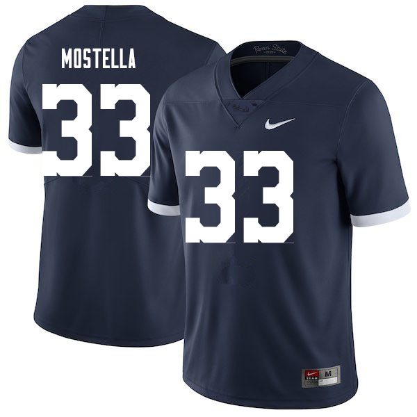 Men #33 Bryce Mostella Penn State Nittany Lions College Football Jerseys Sale-Throwback
